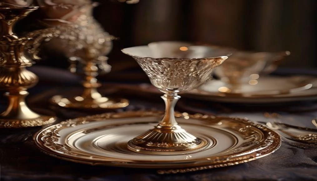 christofle malmaison silverware in luxury editorial photography