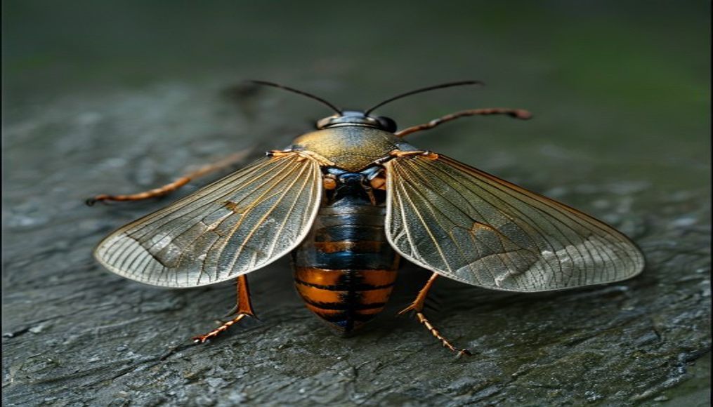 cicada wing pattern in editorial style