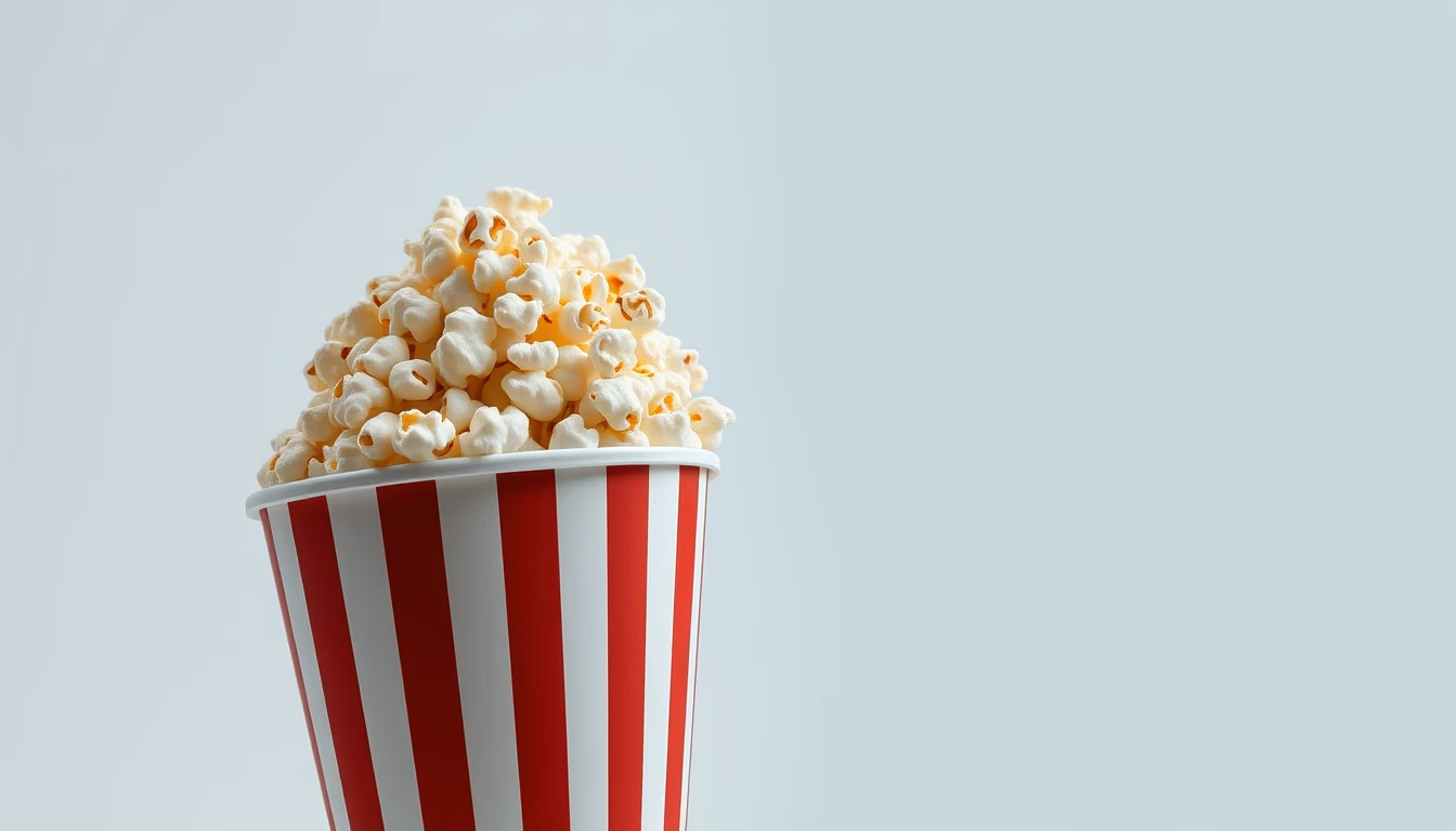 Cinema popcorn bucket em estilo editorial