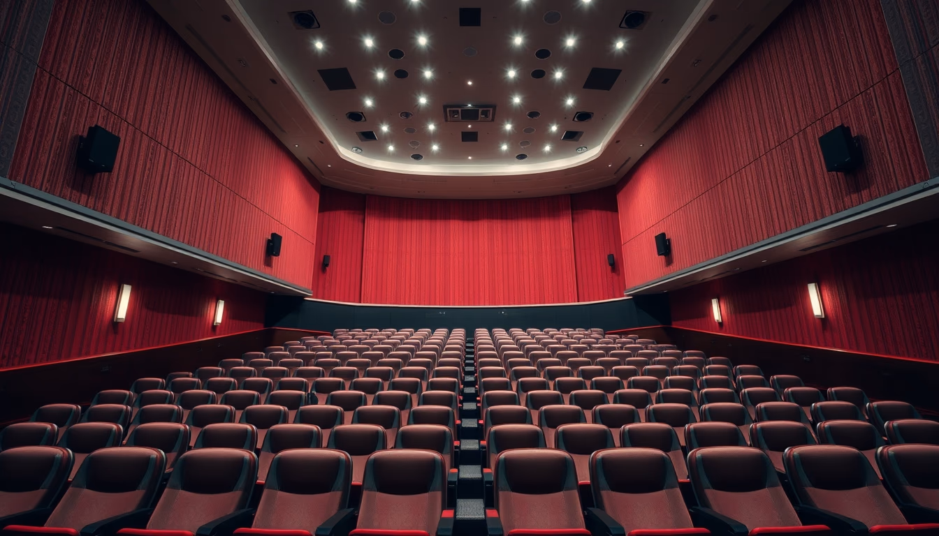 cinema theater empty seats in editorial style