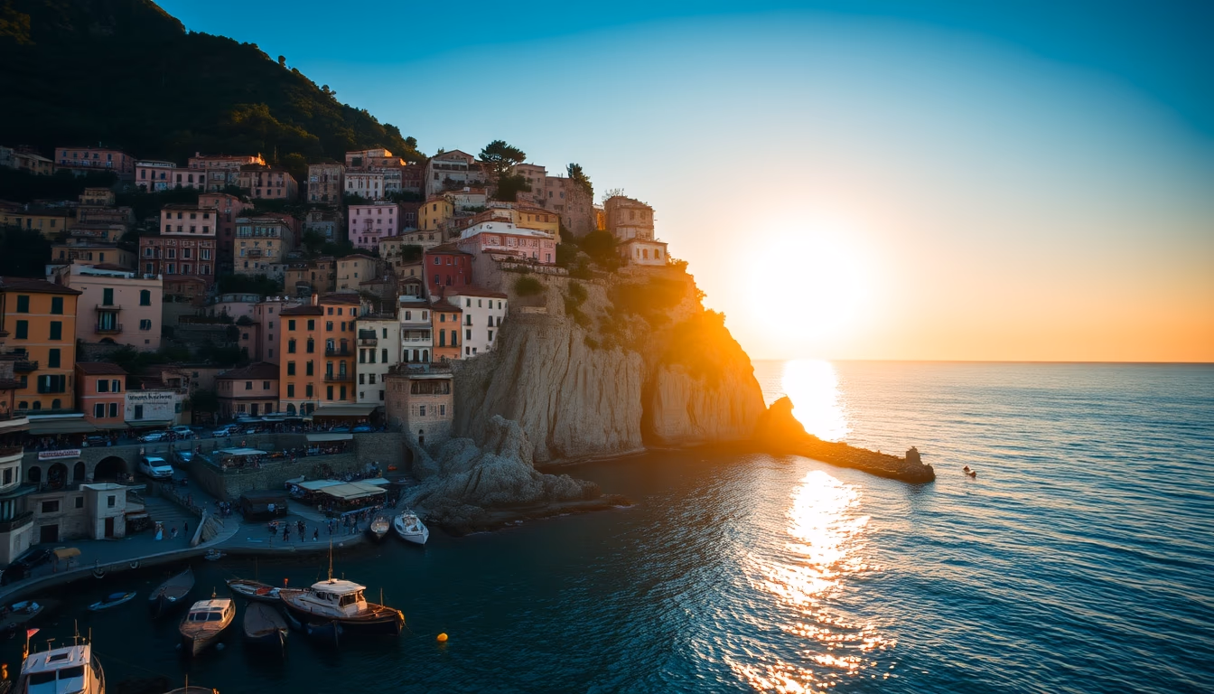 cinque terre italian coast in editorial style