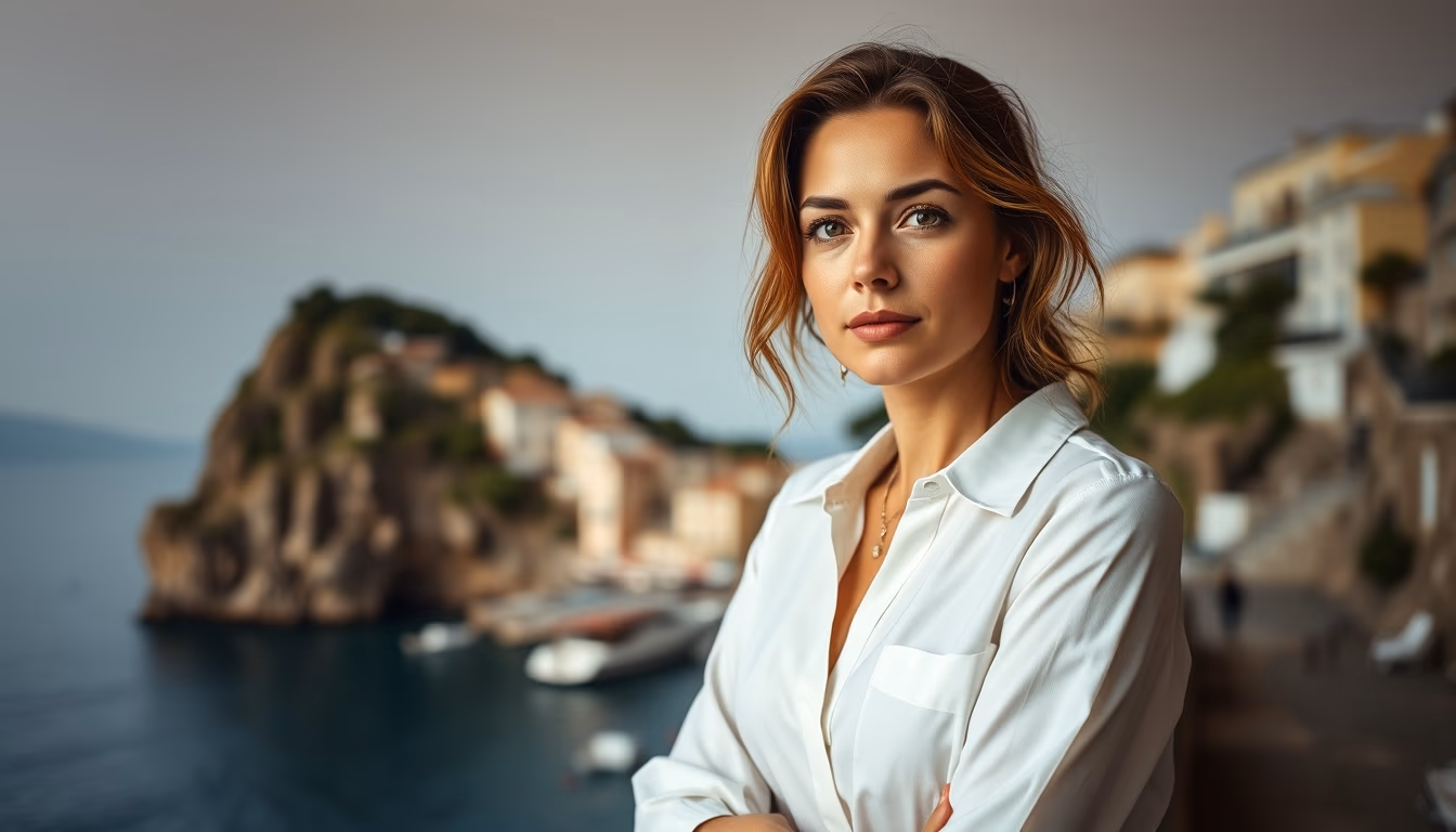 cinque terre italian coast in editorial style