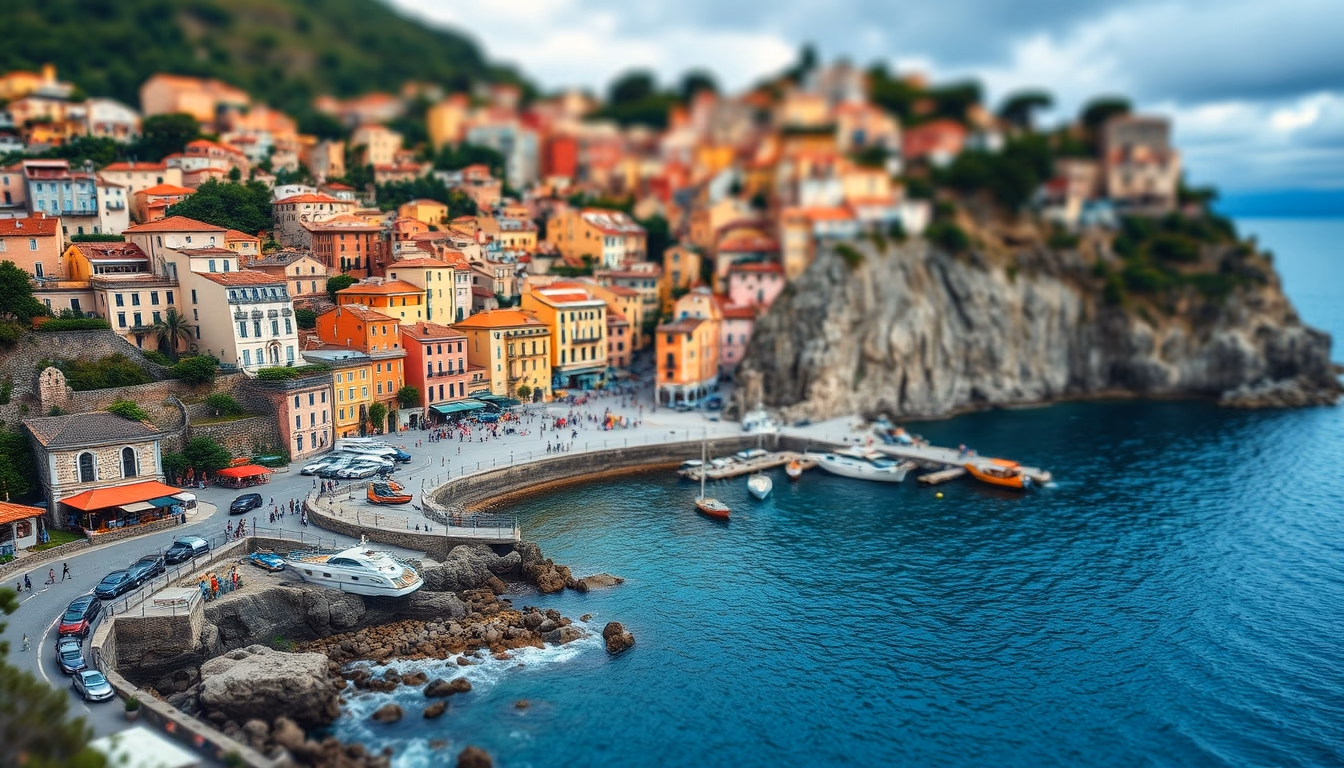 cinque terre italian coast in editorial style