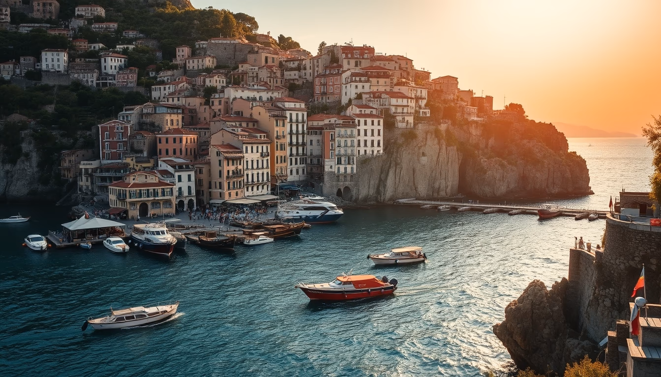 cinque terre italian coast in editorial style