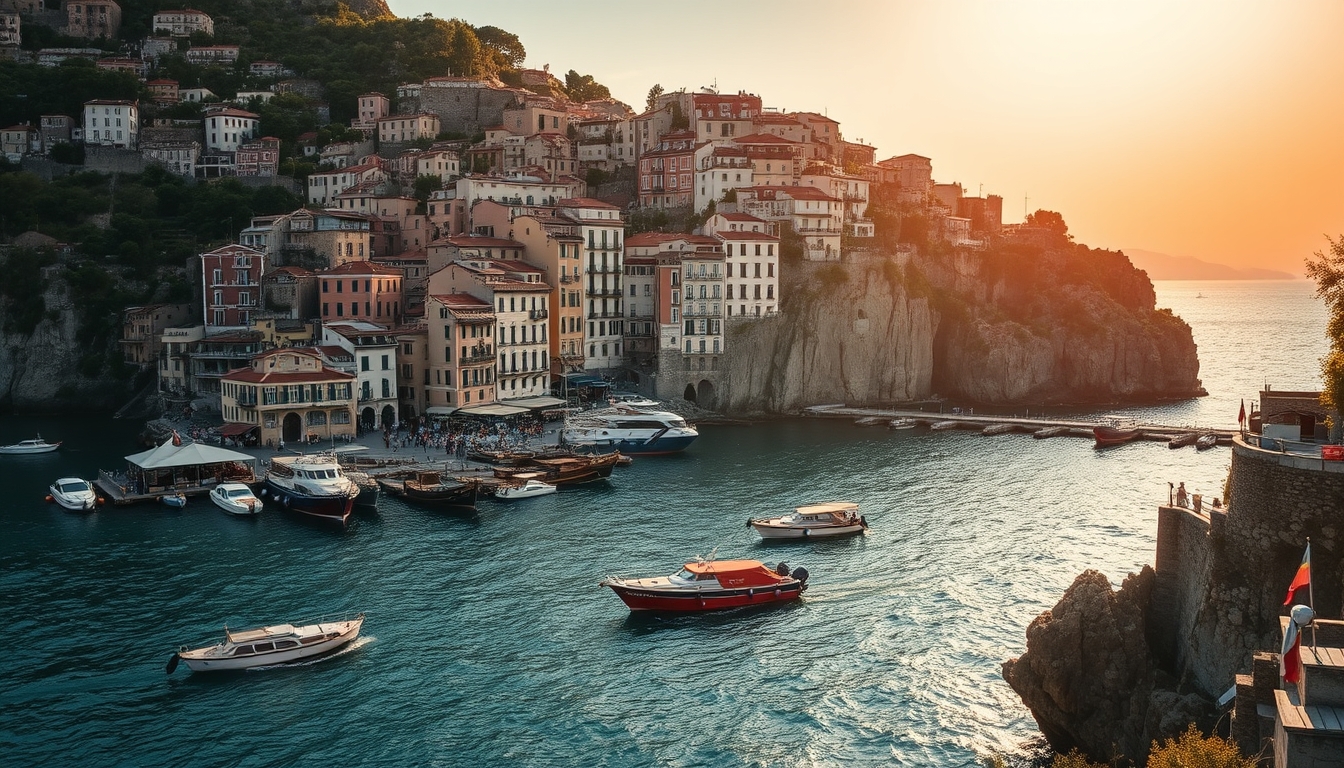 cinque terre italian coast in editorial style