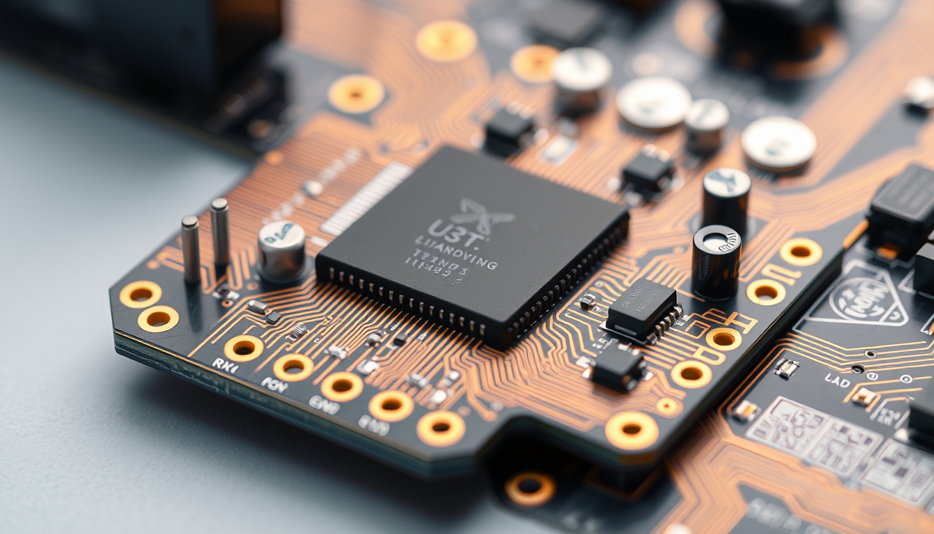 Circuit board macro photography em estilo editorial