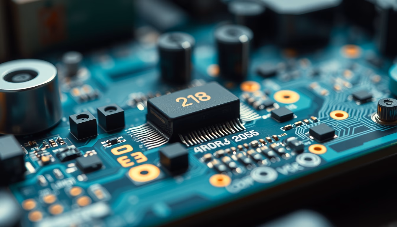 Circuit board macro photography em estilo editorial