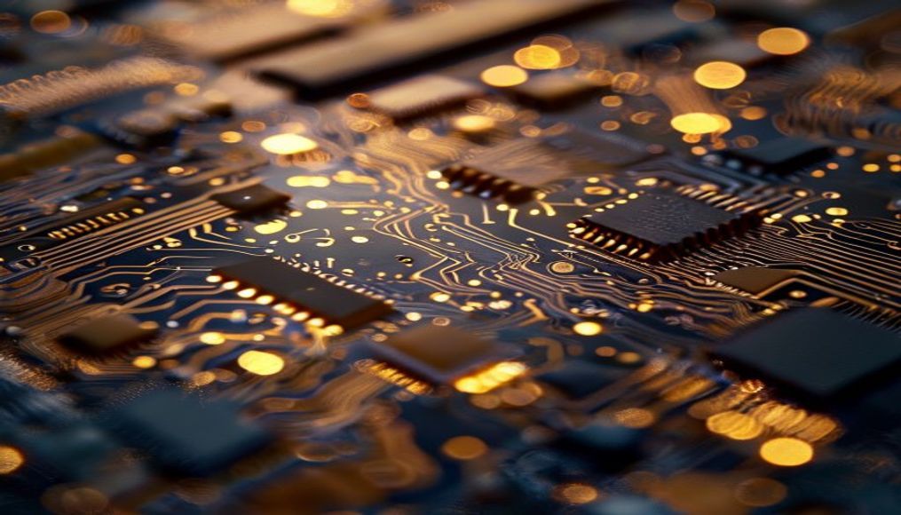 Circuit board macro photography em estilo editorial