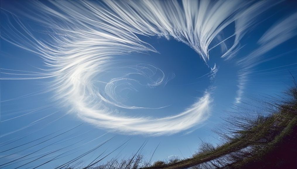 cirrus high wispy in editorial style