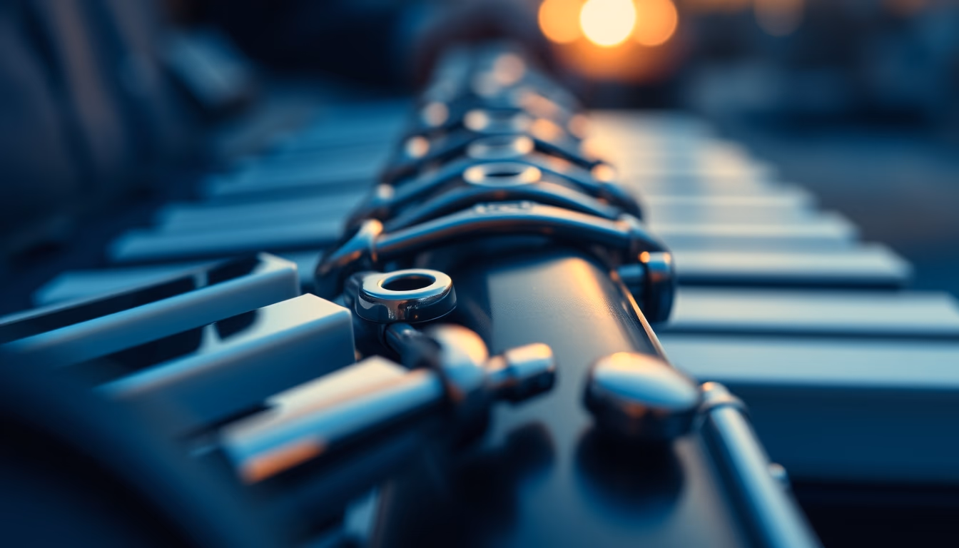 clarinet keys closeup in editorial style