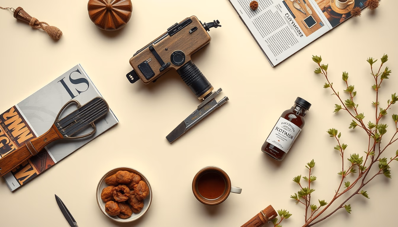 claymore scottish in editorial style