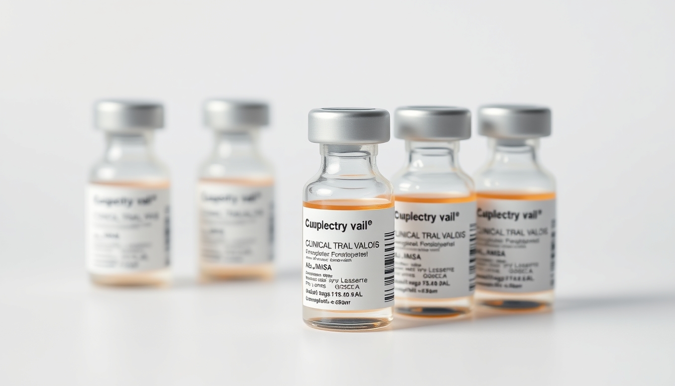 clinical trial vials in editorial style