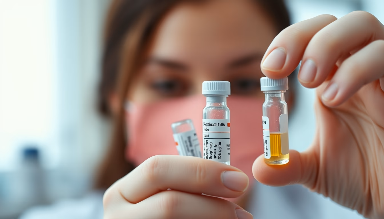 clinical trial vials in editorial style