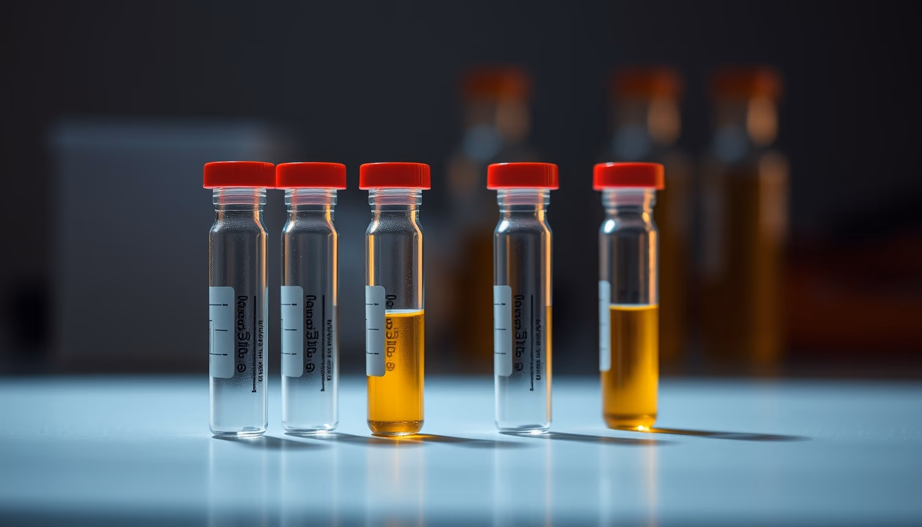 clinical trial vials in editorial style