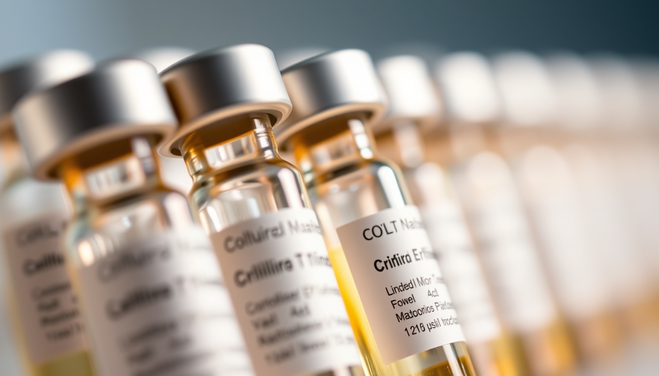 clinical trial vials in editorial style