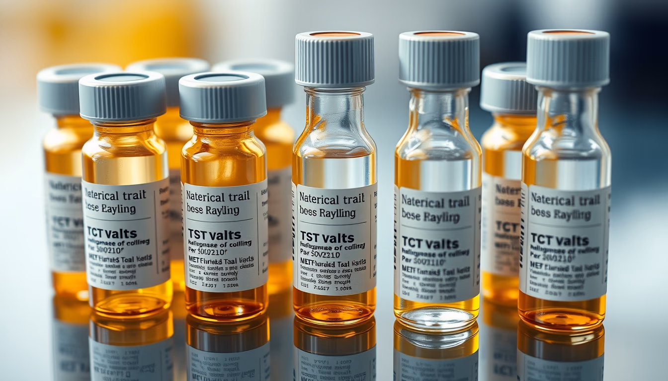 clinical trial vials in editorial style