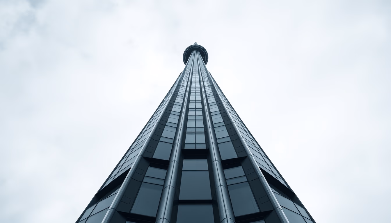 cn tower toronto in editorial style