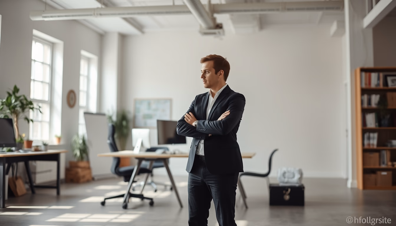 co working space empty in editorial style