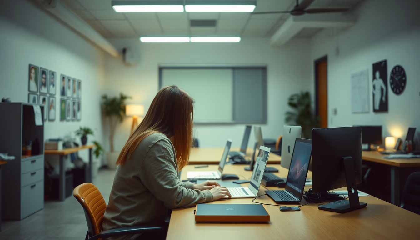 co working space empty in editorial style