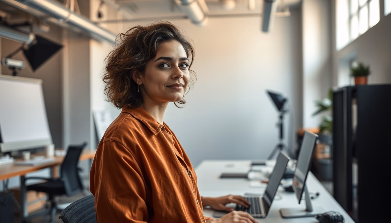 co working space empty in editorial style