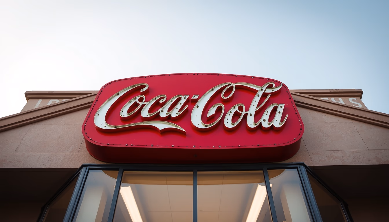 coca cola sign antique in editorial style