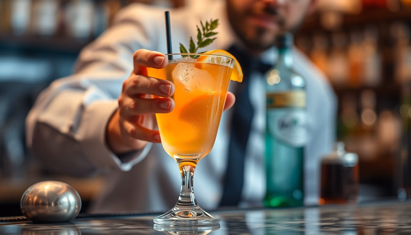 Cocktail bar mixology em estilo editorial