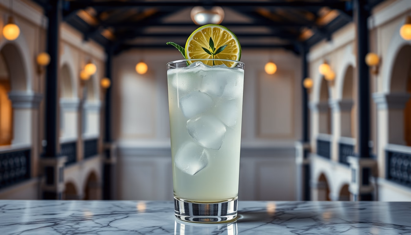 cocktail garnish lime in editorial style