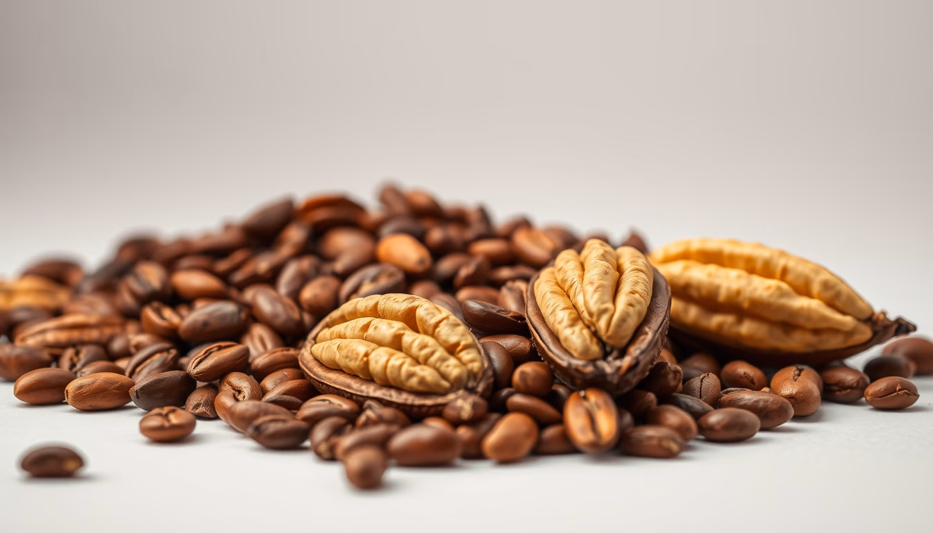 cocoa beans drying in editorial style
