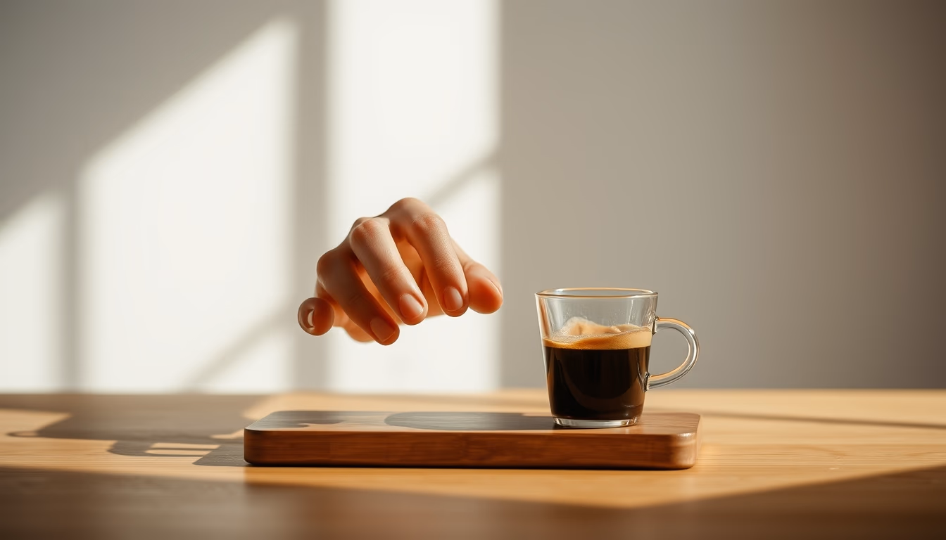 coffee cupping flight in editorial style