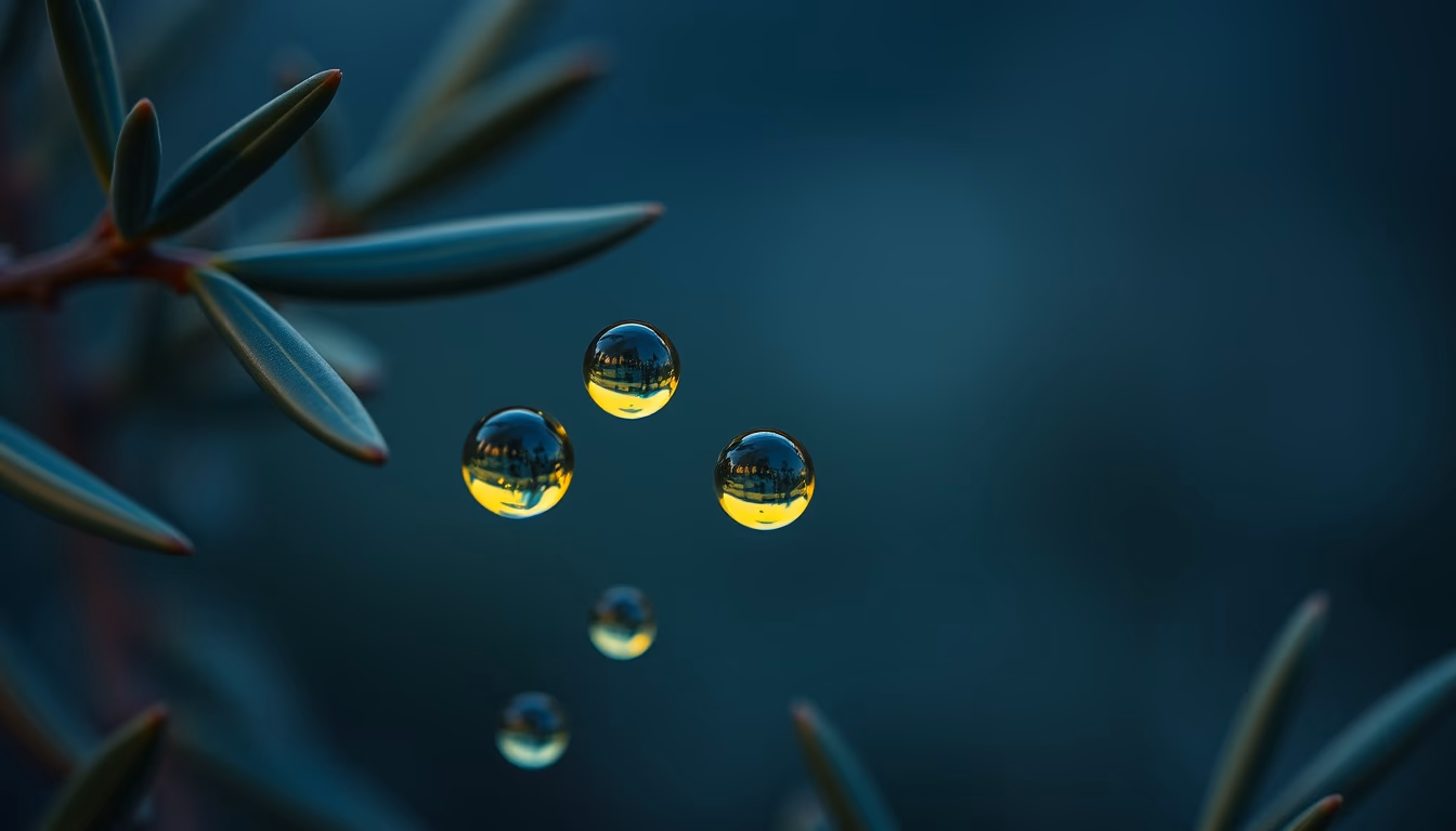 cold pressed olive oil drops in editorial style