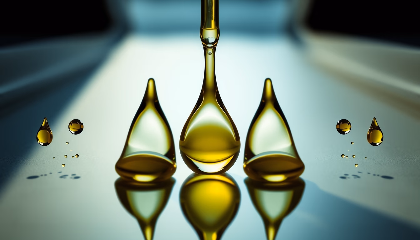 cold pressed olive oil drops in editorial style