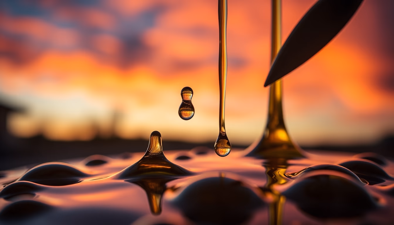 cold pressed olive oil drops in editorial style