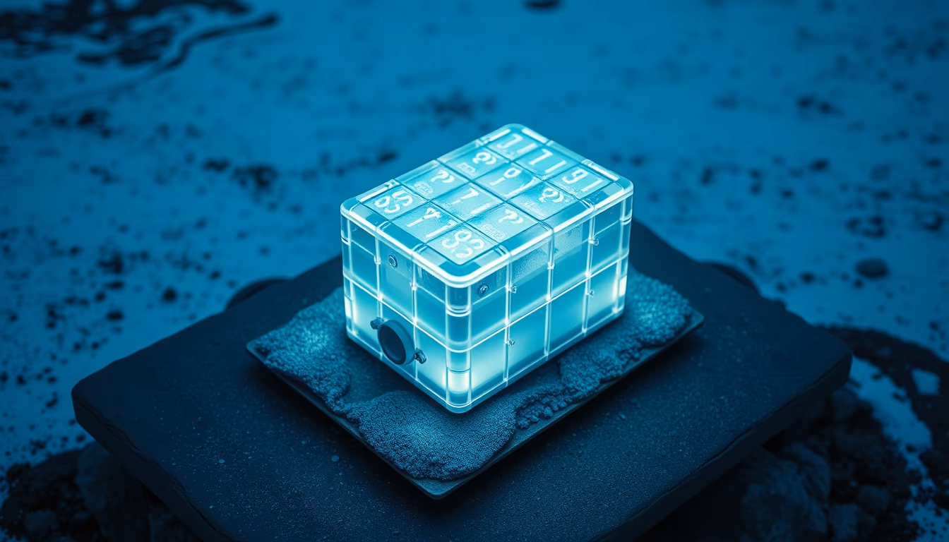 cold storage device on slate in editorial style