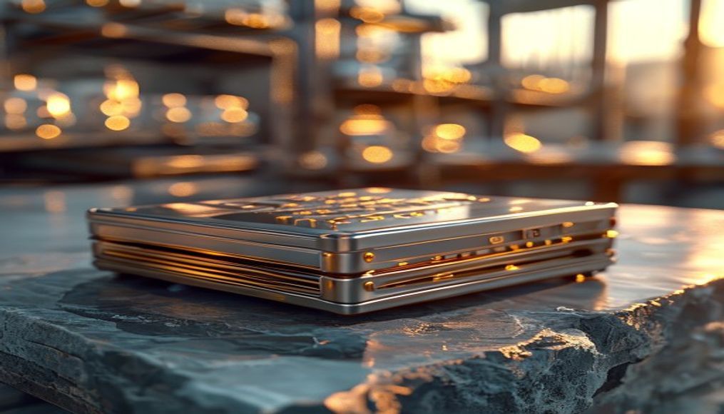 cold storage device on slate in editorial style