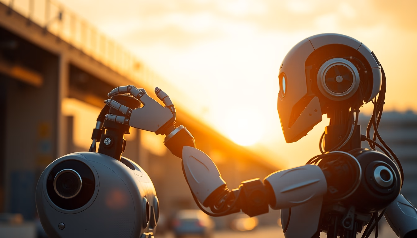 Collaborative robot cobot em estilo editorial