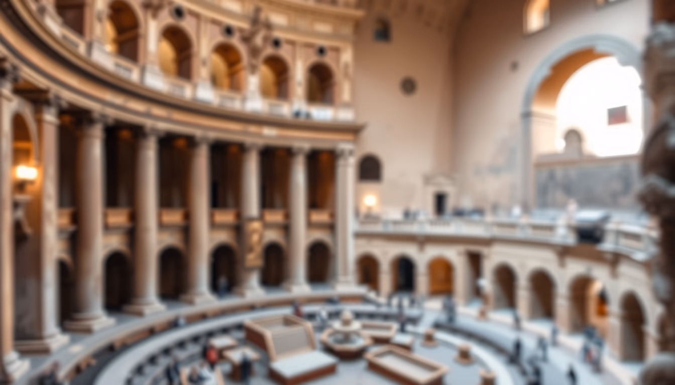 colosseum rome interior in editorial style