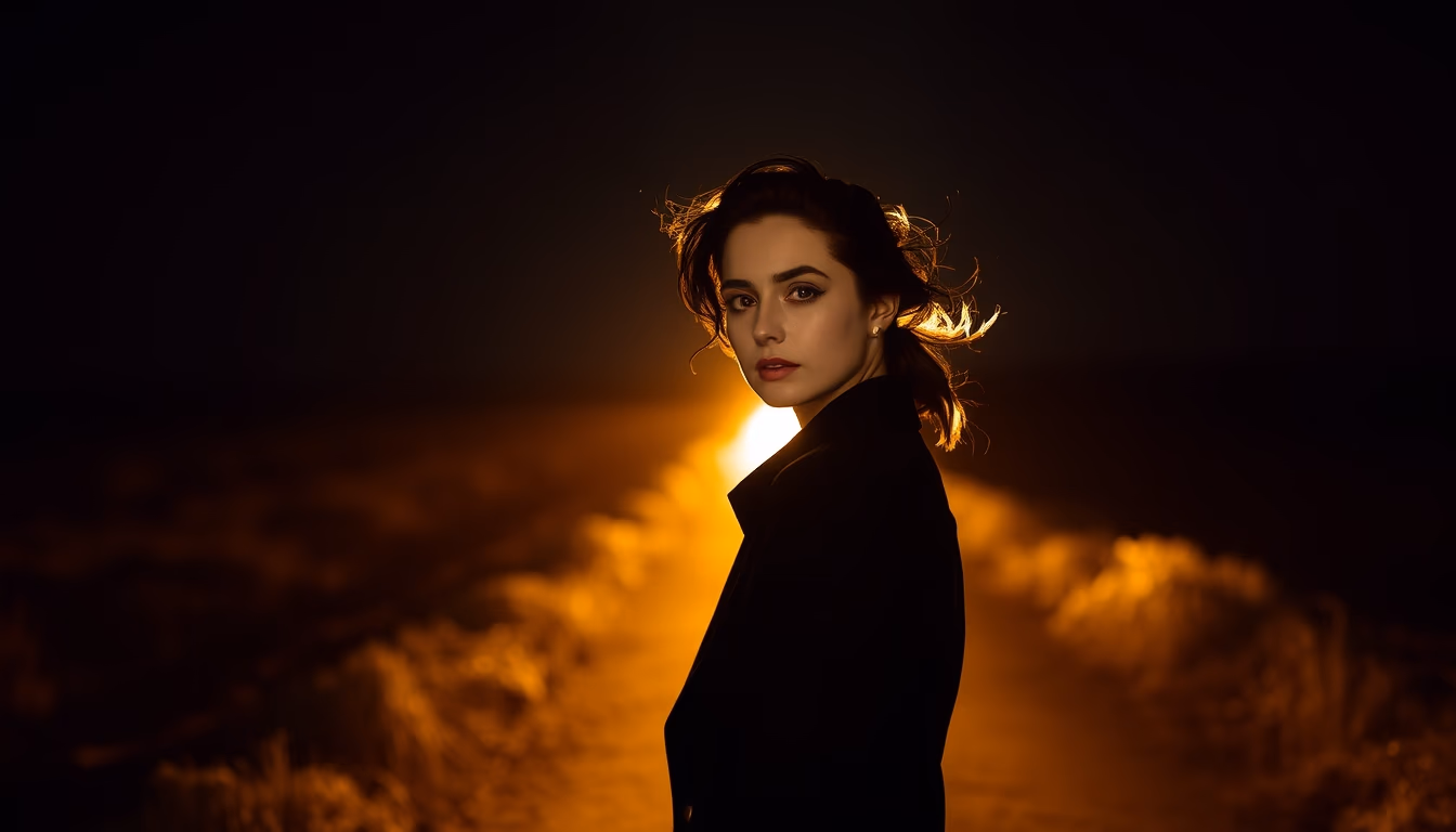 comet trail bright in editorial style