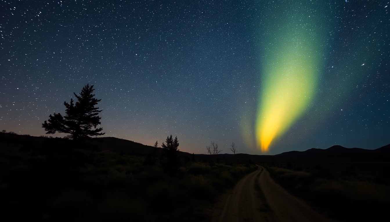 comet trail bright in editorial style