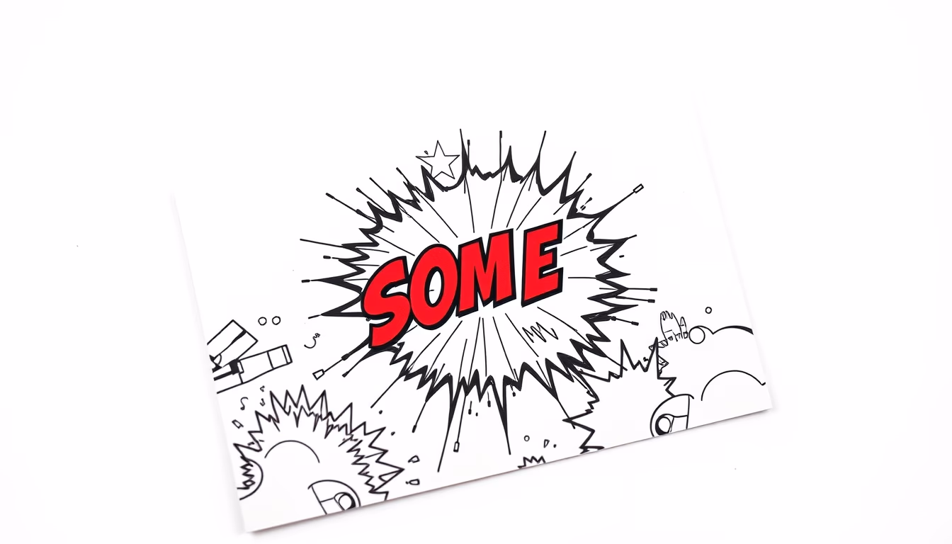 comic book art board in editorial style