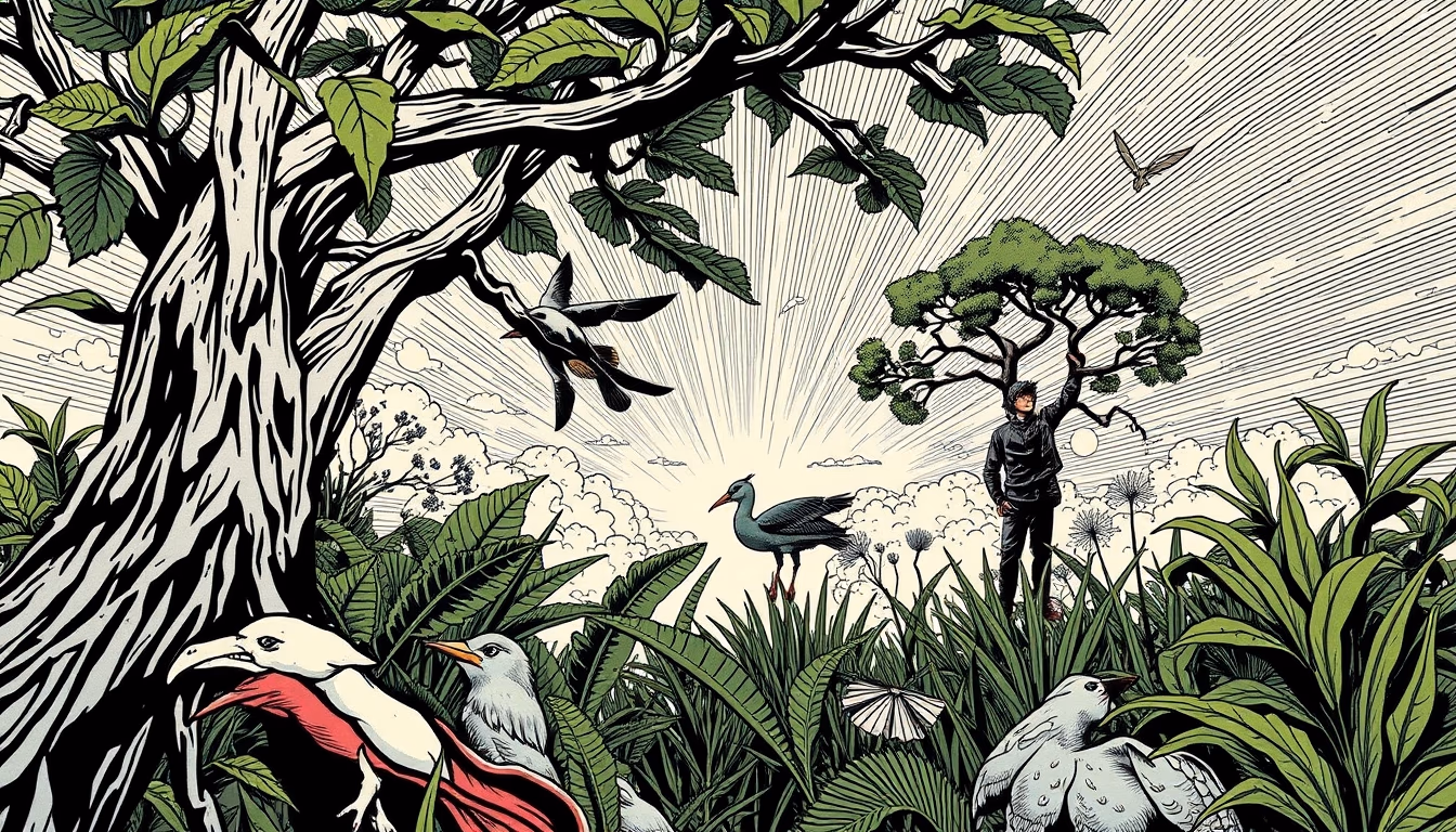 comic book art board in editorial style