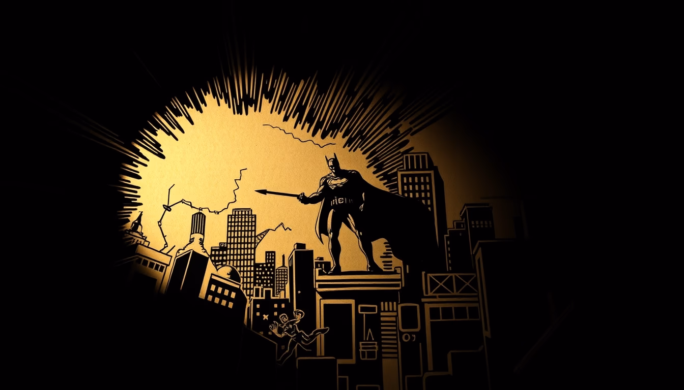 comic book art board in editorial style