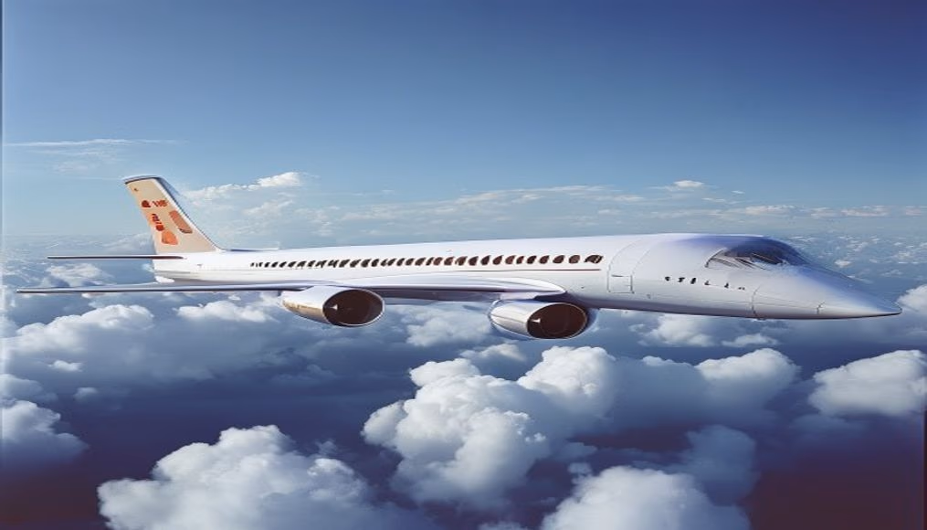 concorde supersonic display in editorial style