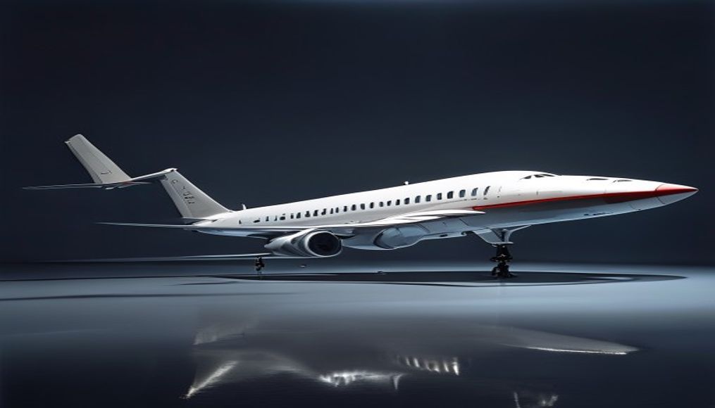 concorde supersonic display in editorial style