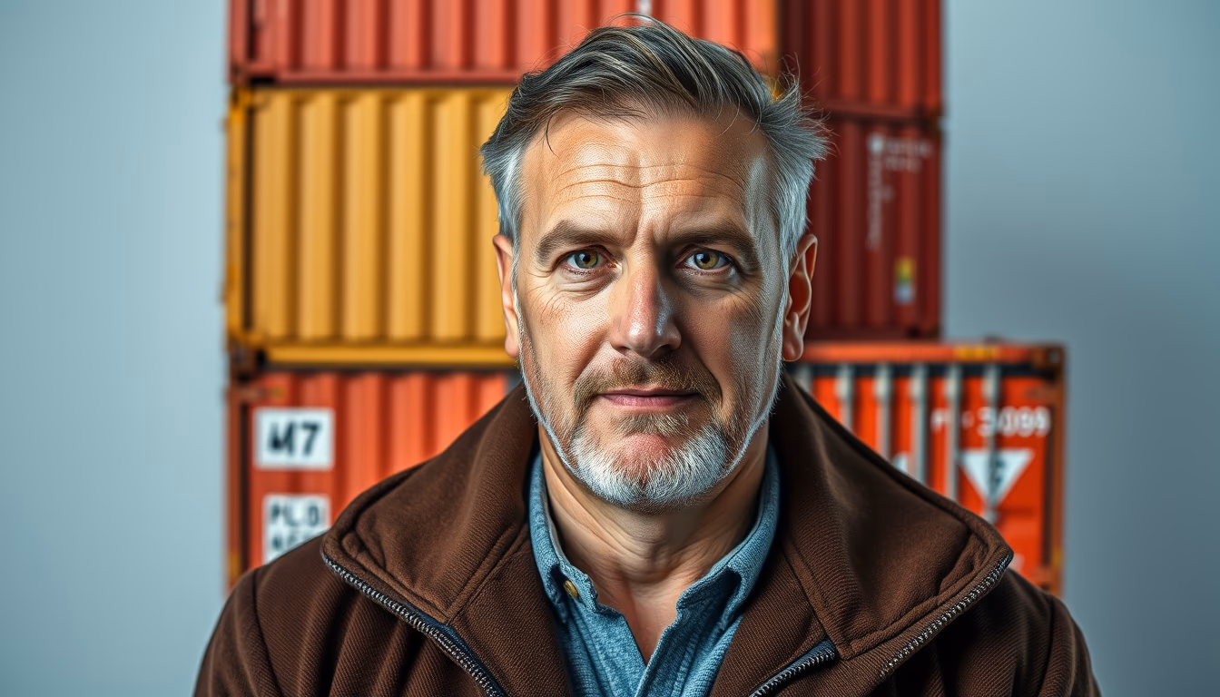 container ship cargo ocean in editorial style