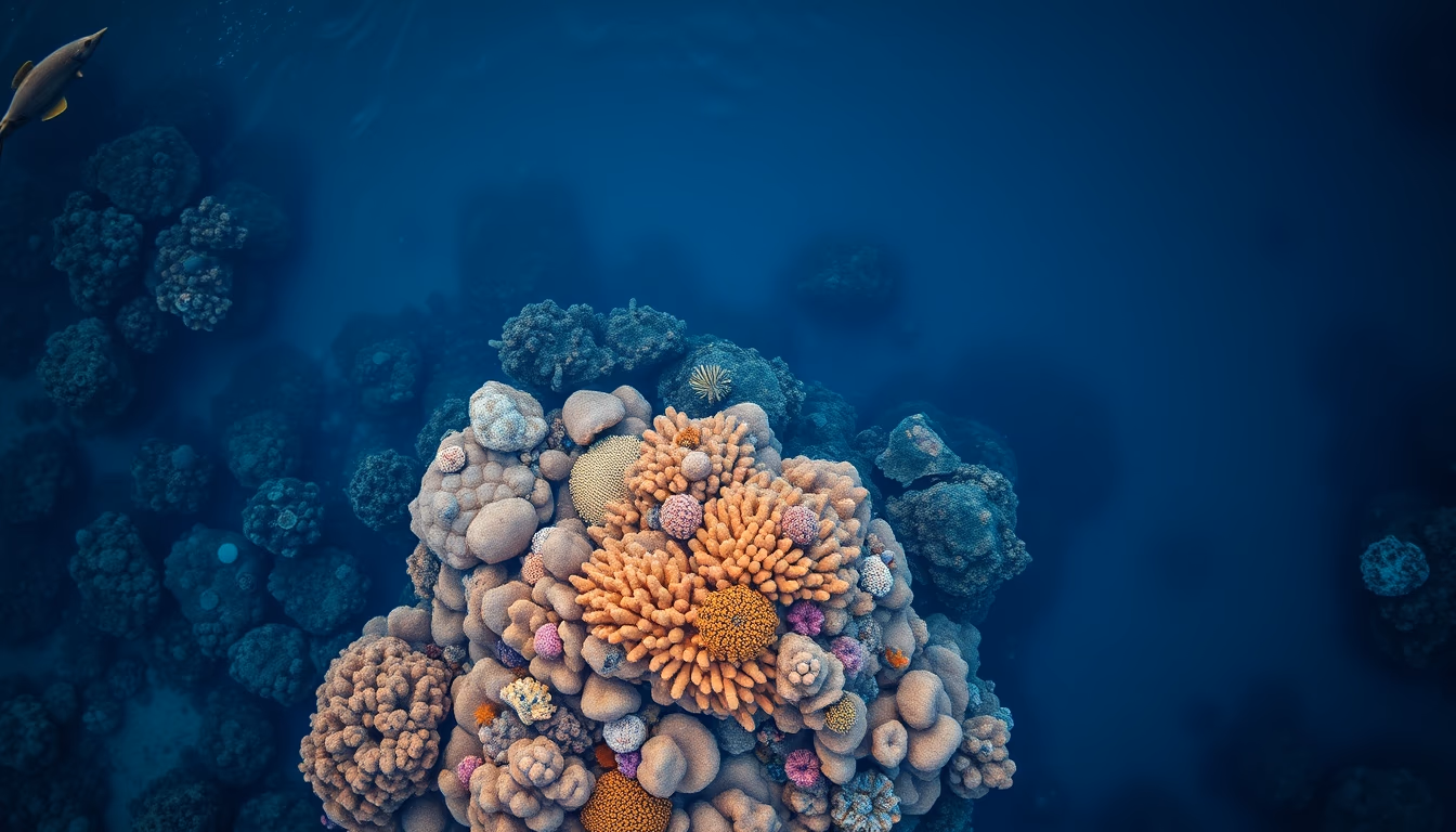 coral reef vibrant in editorial style