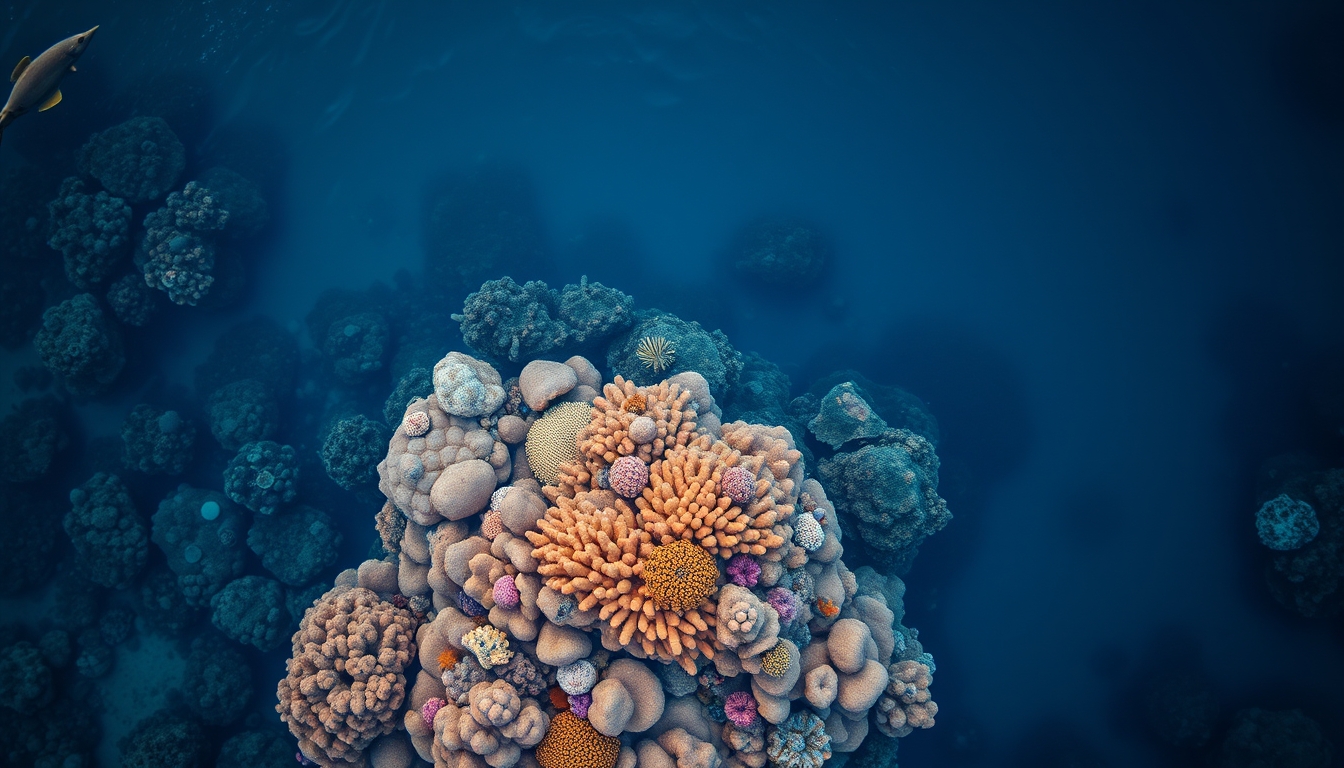 coral reef vibrant in editorial style