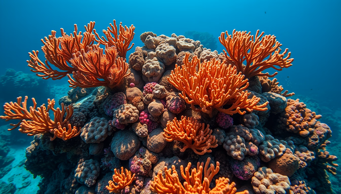 coral reef vibrant in editorial style