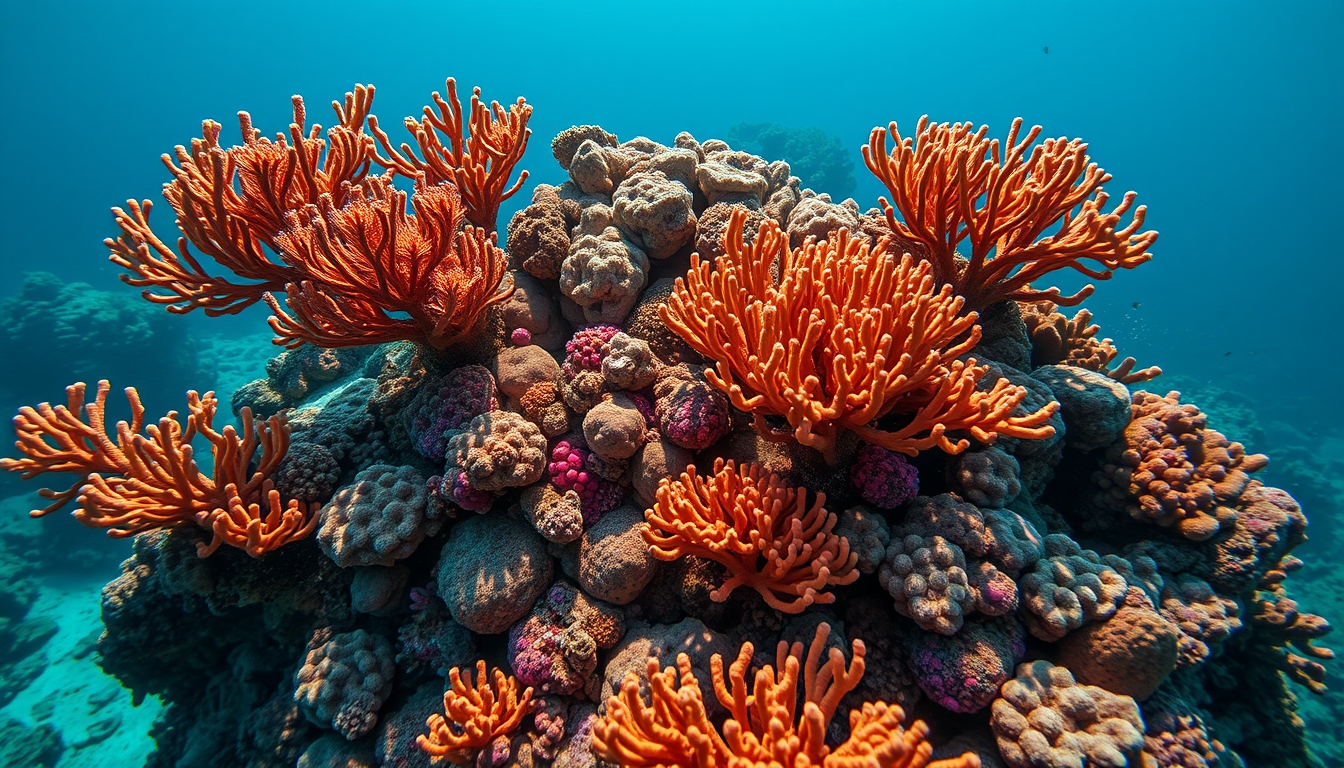 coral reef vibrant in editorial style