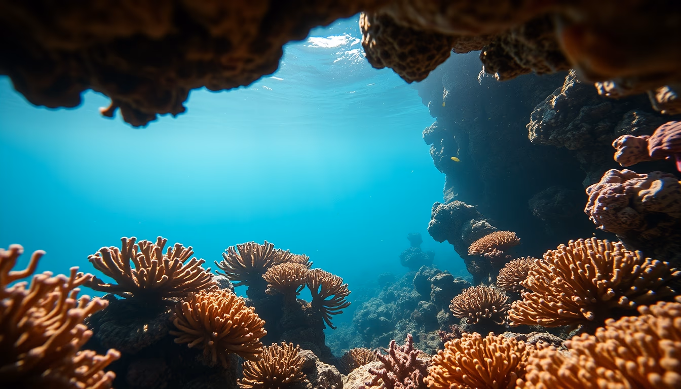 coral reef vibrant in editorial style