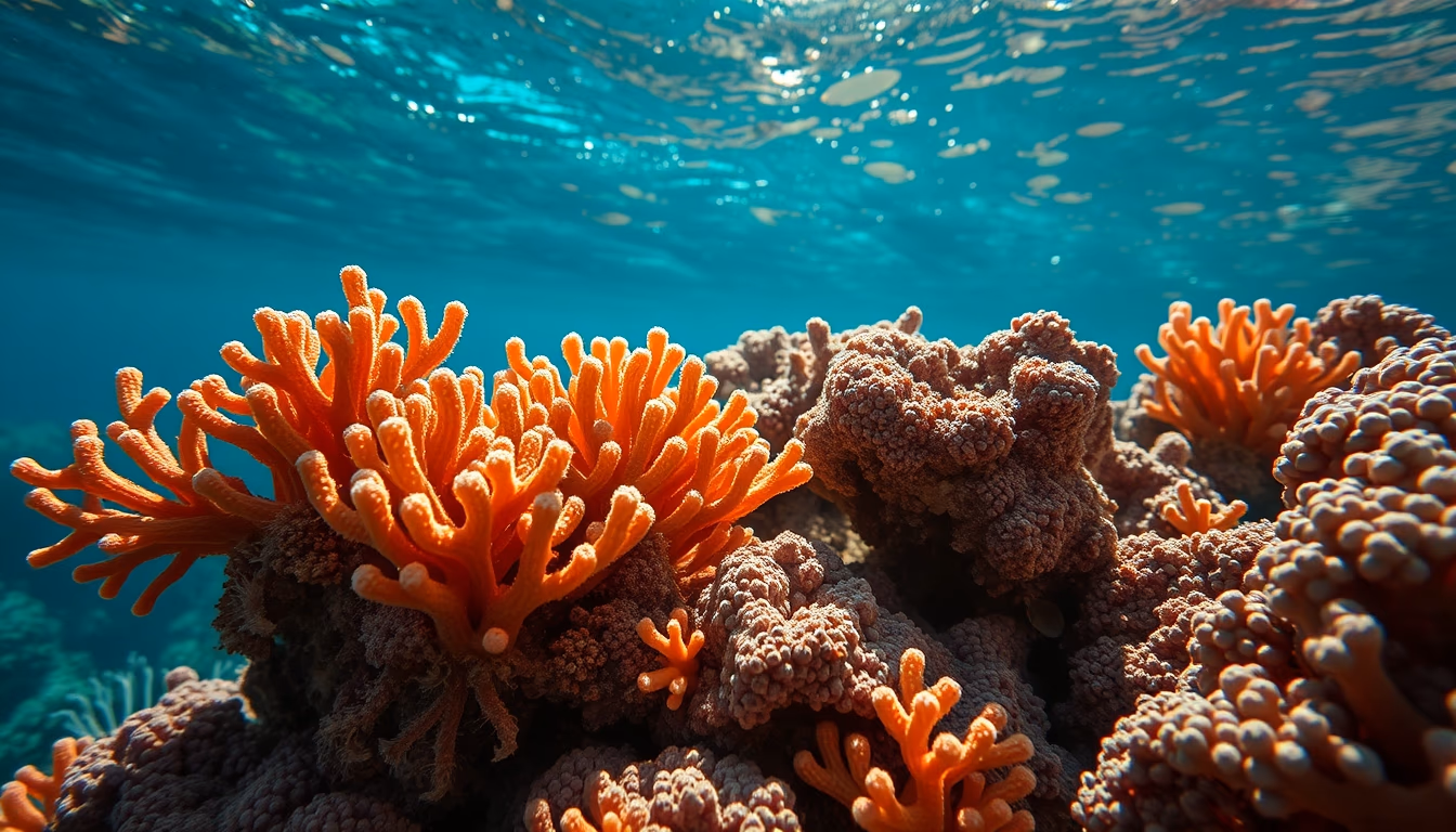 coral reef vibrant in editorial style